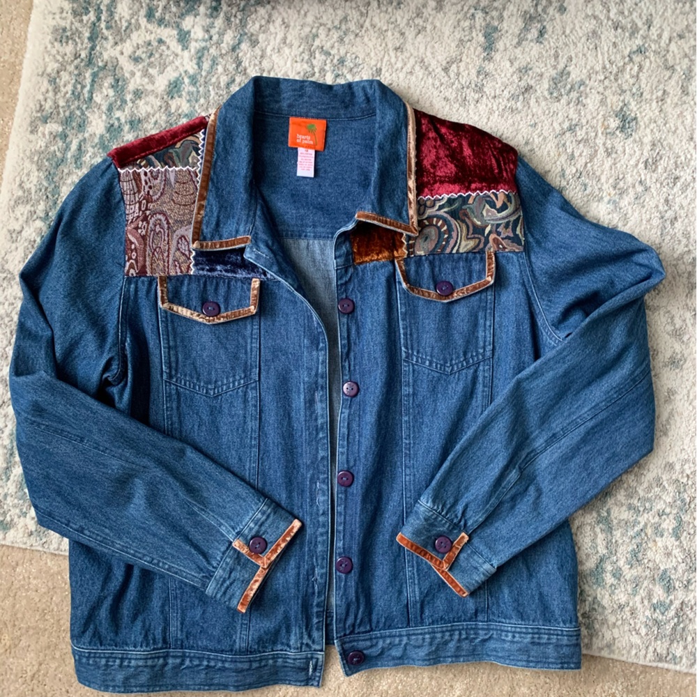 Vintage Embellished Jean Jacket. Never Worn. Size 12